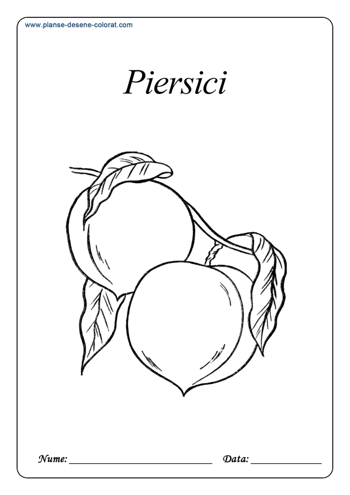 planse de colorat Piersici